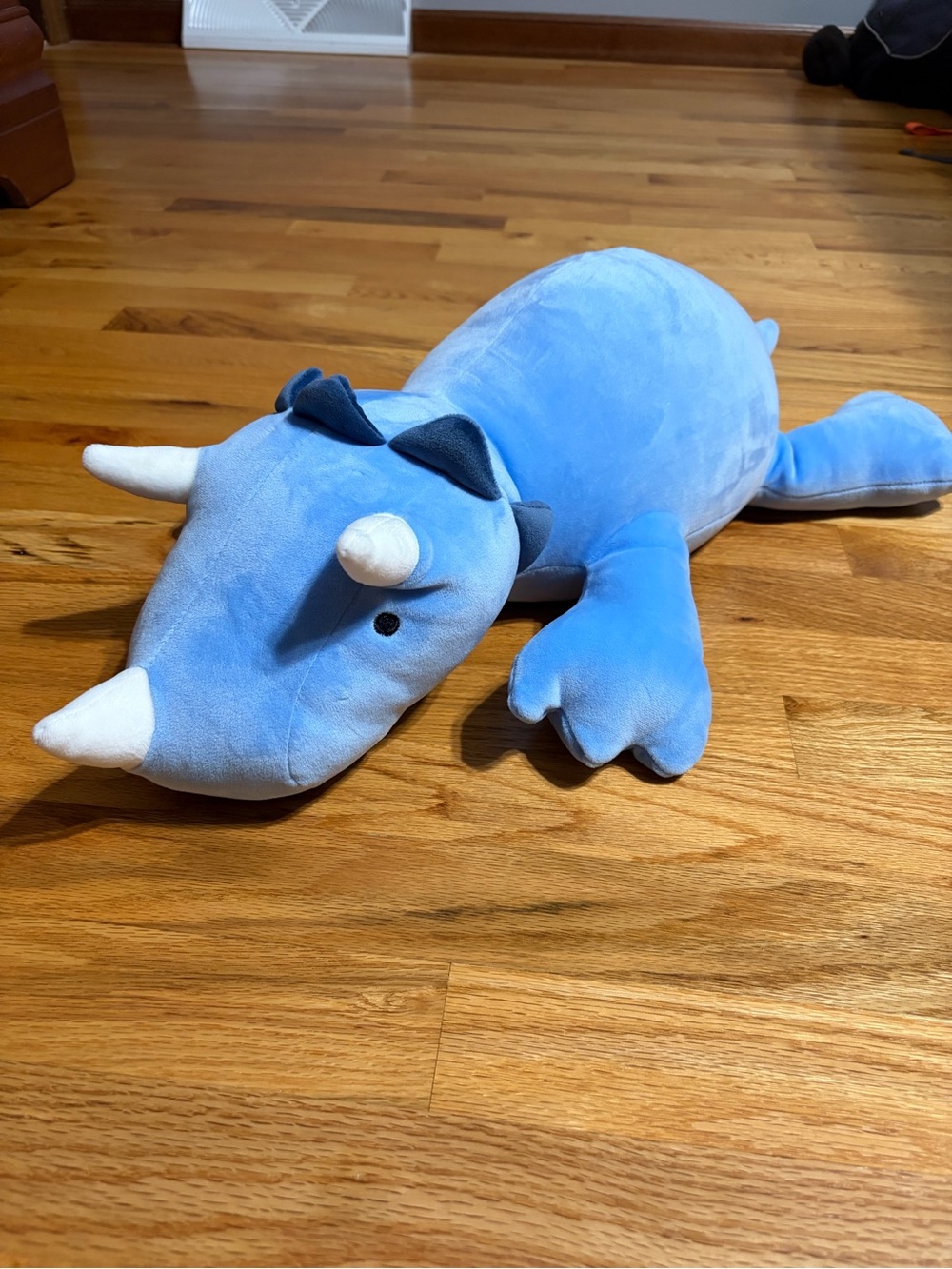Blue Dinosaur Weighted Plush Throw Pillow - Pillowfort